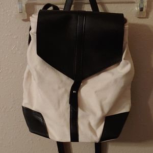 Canvas and Vegan leather backpack
